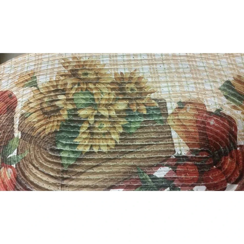 OVAL BRAIDED KITCHEN RUG RED (20